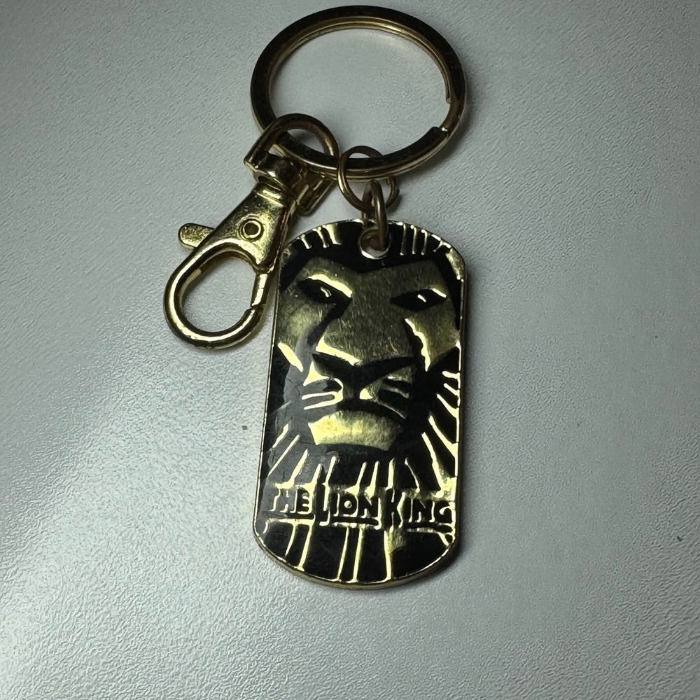 Disney The Lion King Gold‎ Keychain Metal Dog Tag Keychain Clip